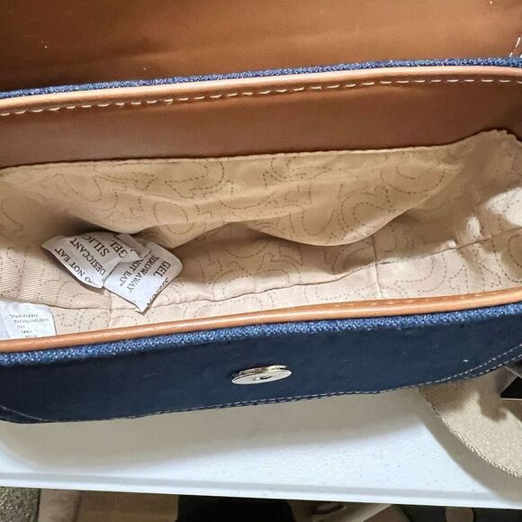 Y2K True Religion Logo Blue Denim Cross body bag - Picture 4 of 8